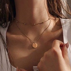 NEW Dainty Gold Layered Necklace Choker